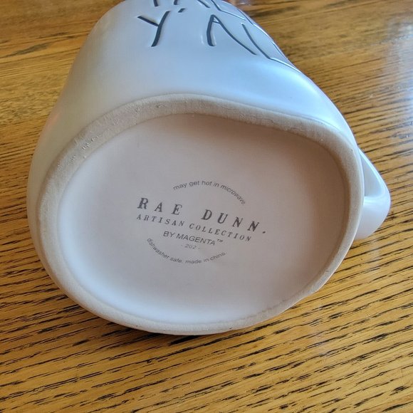 Rae Dunn Mug White Green Fall Y'All Autumn Farmhou - Picture 5 of 6